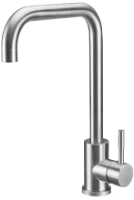 Kitchen Tap Gooseneck Type C INOX 5001 / L[mm]: 215; Hlev[mm]: 95; Hu[mm]: 255; Ht[mm]: 340