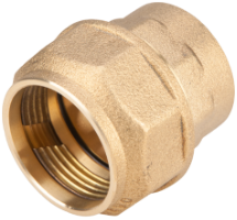 Quick Brass Coupling for Plastic Pipe, Female Thread EvoSanitary®