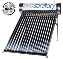 Pressurized Solar Panel System with Heat Pipe Tubes SPP-470-H58/1800-18 C INOX S / Vr[l]: 150; T[pcs]: 18; Dt[mm]: 58; Ltub[mm]: 1800