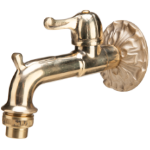 Retro Brass Double-Service Bibcock with Ball