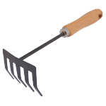 Mini Rake with Wooden Handle